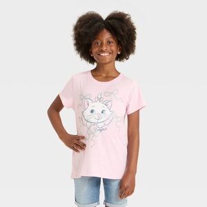Disney | Girls Aristocats Marie Bonjour Graphic T-Shirt